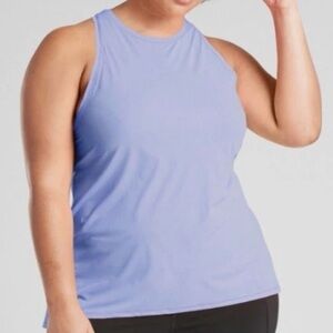 Athleta Ultimate Train Racerback Tank Top Size 1X Athleisure Workout Periwinkle